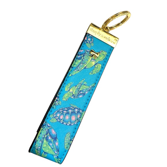 Simply Southern Blue and green Sea Turtle Keychain wristlet - Picture 3 of 3